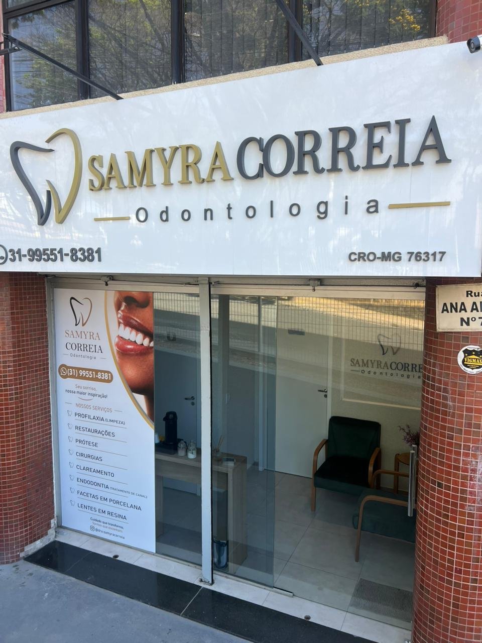 Fachada da clínica Dra. Samyra Correia